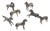 Miniature Horses in Silver, Set of 7 For Sale