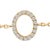 Contemporary 10K Yellow Gold Diamond Accent "O" Initial Charm and Link Bracelet For Sale - Image 3 of 6