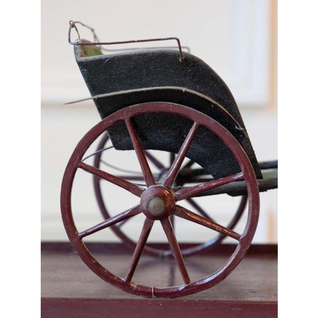 Early 20th-Century Carved Wooden Horse and Carriage Model For Sale - Image 9 of 11