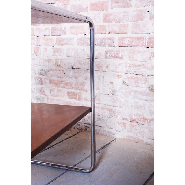 Brown Bauhaus Side Table in Walnut by Hynek Gottwald For Sale - Image 8 of 12