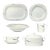 1990s Mikasa “Caviar” 6-Piece Porcelain Serving Hostess Dinnerware Set For Sale