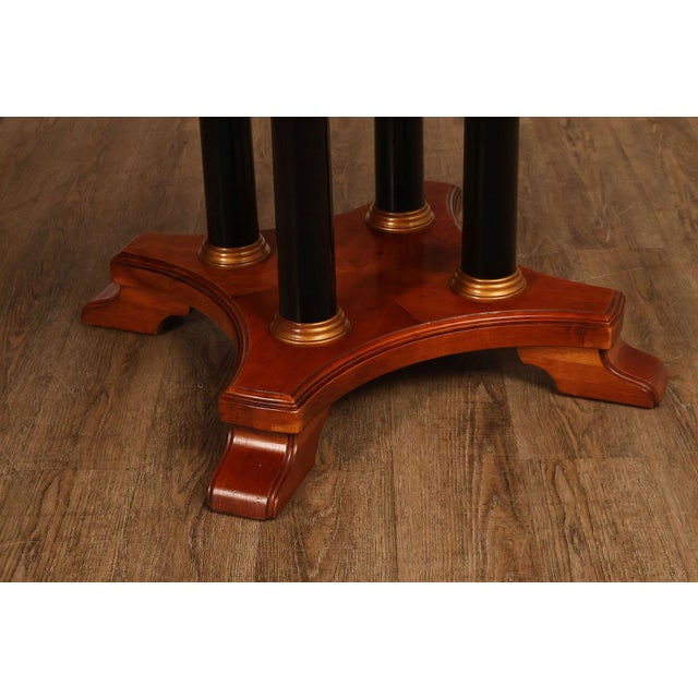 Ethan Allen 'Medallion' Cherry Round Pedestal Dining Table For Sale - Image 13 of 18