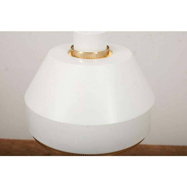 Metal Ama 500 Pendant Lamp with White Lacquered Sheet Metal by Aino Aalto for Valaisinpaja Oy, 1941. For Sale - Image 7 of 11