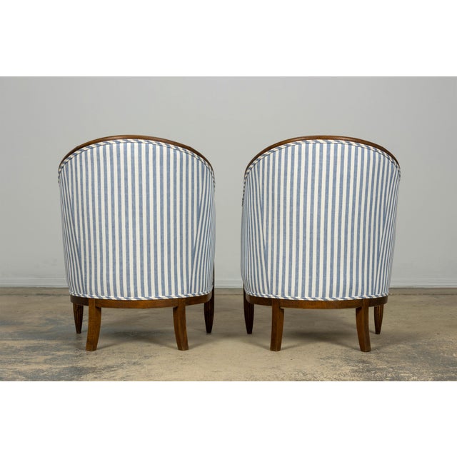 Pair of French Art Deco Maple Gondola Barrel Chairs, Provence, Circa 1925 For Sale - Image 18 of 18