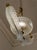 Vintage Barovier & Toso chandelier, with central brass structure embellished with two leaves and a central Murano glass...