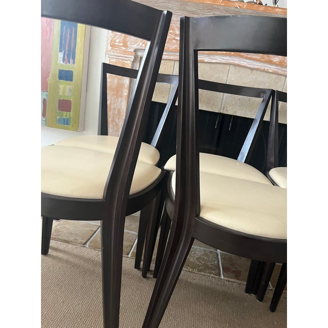 Leather Dining Chairs Maria Yee Set of 6 Merced Collection For Sale - Image 9 of 17