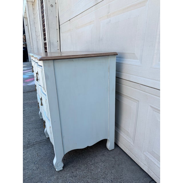 Mid 20th Century Vintage Coastal Farmhouse Dresser | French Country Chest of Drawers For Sale - Image 5 of 9