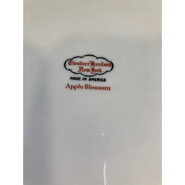 Cream Vintage Theodore Haviland Apple Blossom Serving Platter For Sale - Image 8 of 8