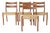 Danish Teak Dining Chairs in Danish Cord by EMC Møbler, Denmark, 1970s, Set of 4 For Sale