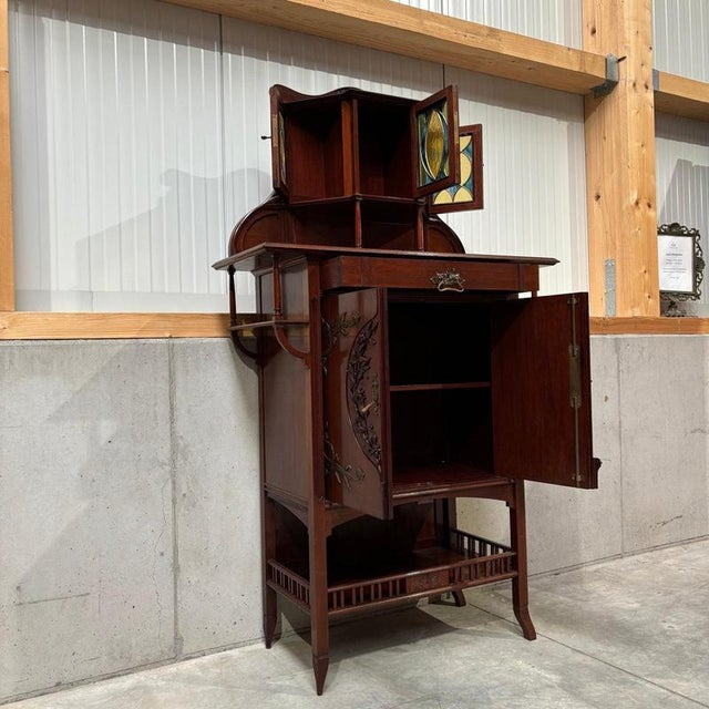 Antique Art Nouveau Cabinet in Mahogany, 1920s For Sale - Image 9 of 18