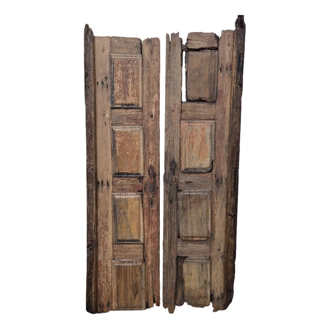 Vintage Chestnut Doors, Set of 2 For Sale
