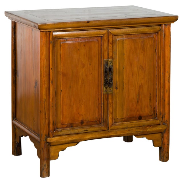 Early 20th Century Chinese Natural Lacquer & Brass Hardware Side Table For Sale - Image 13 of 13