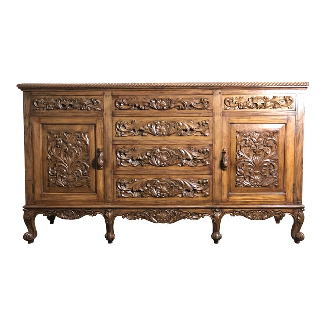 Vintage Spanish Colonial Hand Carved Sideboard Chairish