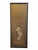 This striking, large vintage Japanese wall panel showcases an elegant bijinga (portrait of a beautiful woman) beautifully...