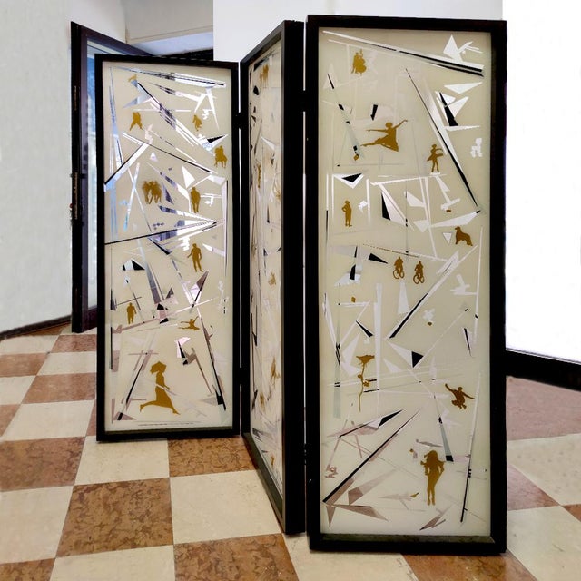 Art Screen by Angelo Rinaldi, 1990s For Sale - Image 10 of 13