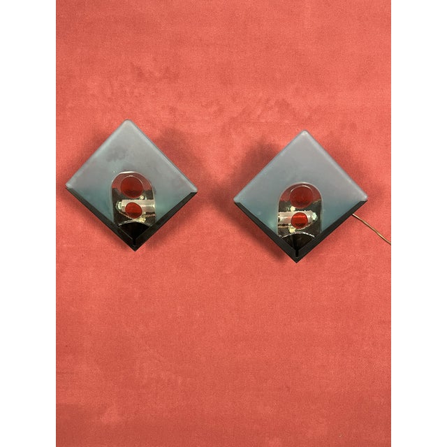 Murano Glass Wall Lamps, 1970s, Set of 2 For Sale - Image 3 of 18
