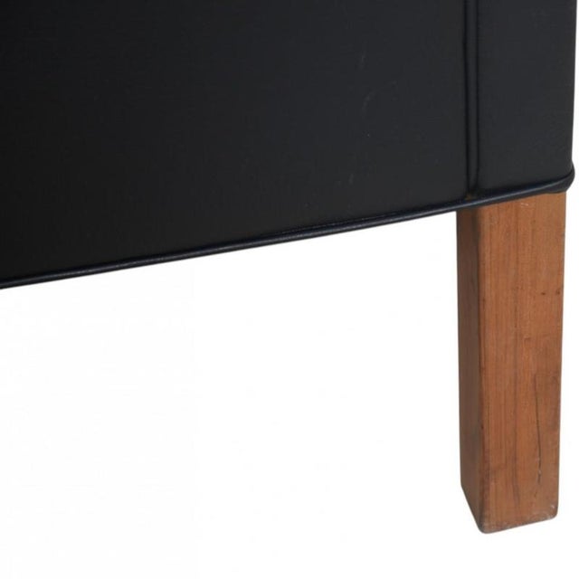 Vintage 2212 Two-Seater Sofa in Black Leather by Børge Mogensen, 1980s For Sale - Image 18 of 18