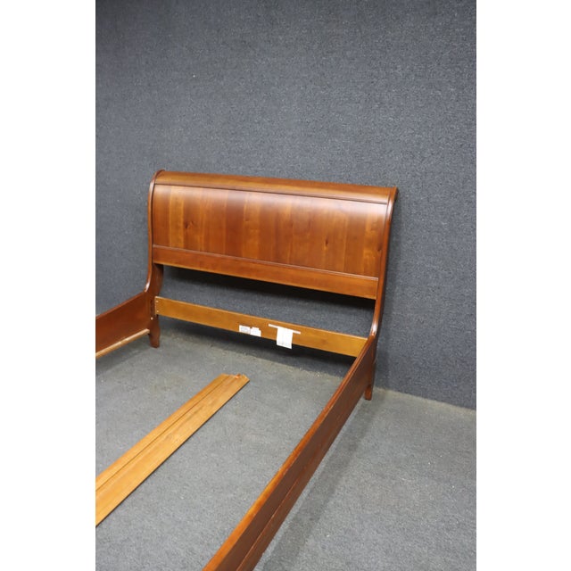 Early 21st Century Ethan Allen Maison Collection Cherry Queen Sleigh Bed For Sale - Image 5 of 13