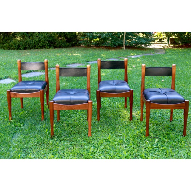 Mid-Century Modern 620 Model Dining Chairs by Silvio Coppola for Bernini, Italy, 1976, Set of 4 For Sale - Image 3 of 15