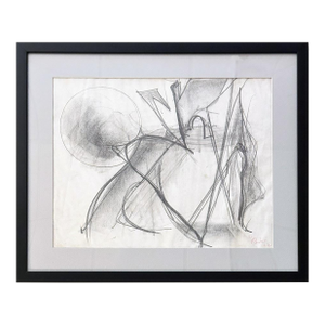 Robert Berks Original 1962 Graphite Drawing Series 18 X 21, Framed