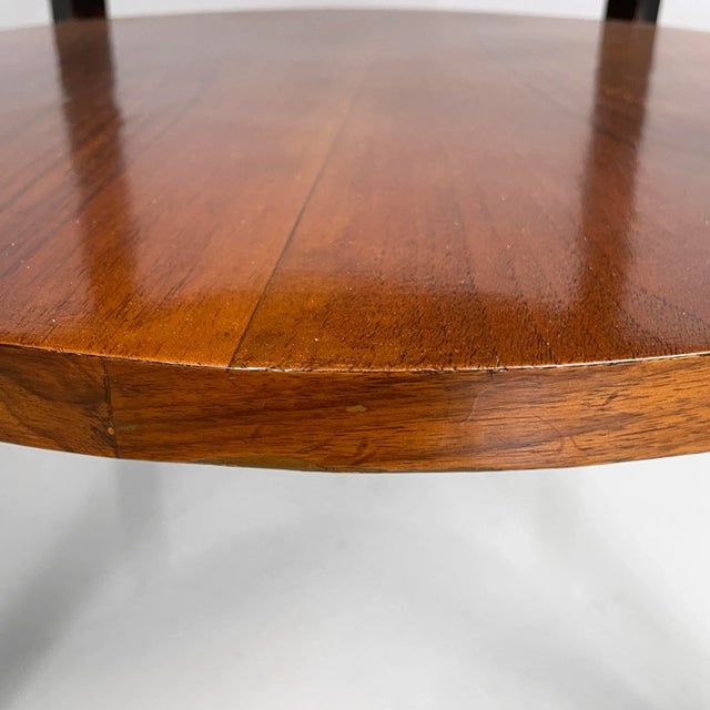 Art Deco Italian Double Shelf Round Coffee Table in Wood, 1930s For Sale - Image 9 of 12