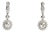 Late 20th Century Pair of 14K White Gold Pave Diamond Sunflower Drop Earrings Estate For Sale