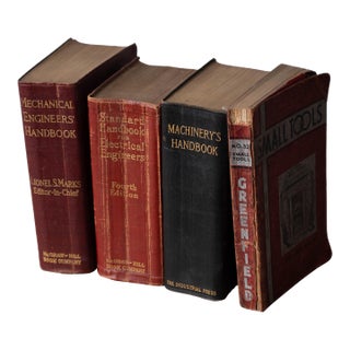 Four Antique Engineering Handbooks — Mechanical, Electrical, Machinery & Small Tools For Sale