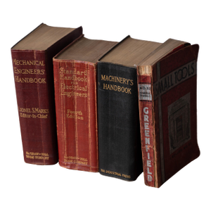 Four Antique Engineering Handbooks — Mechanical, Electrical, Machinery & Small Tools