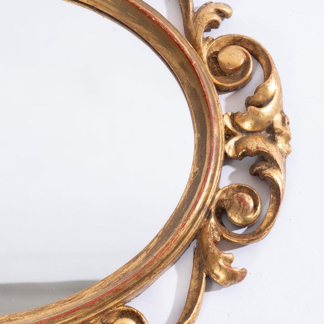 Italian Carved Italian Giltwood Mirror For Sale - Image 3 of 9