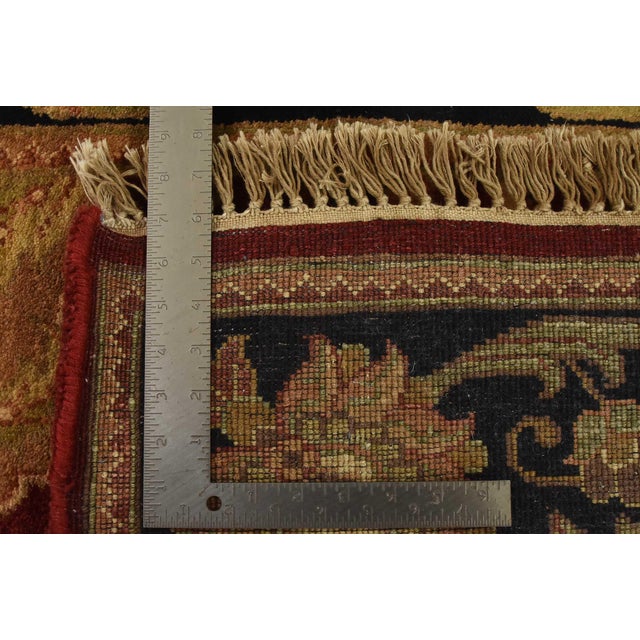 Agra Rug 5’1” X 7′ Red Wool Traditional Hand-Knotted Oriental Carpet For Sale - Image 14 of 14