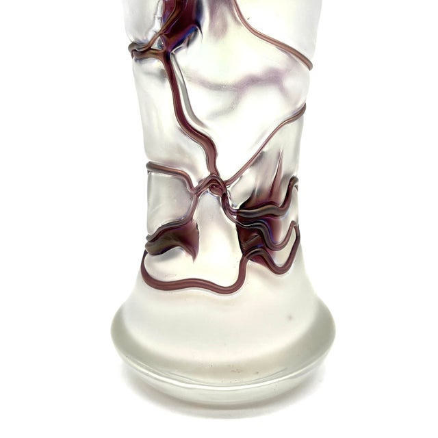 Glass Art Deco Iridescent Vase by Freiherr Von Poschinger, Germany, 1920s For Sale - Image 7 of 15
