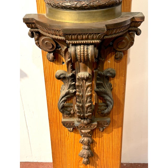 French Pair Monumental French Ormolu Kangxi Powder Blue Wall Lights, Waldorf Astoria For Sale - Image 3 of 18