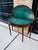 Emerald Antique Emerald Green Leather Top Flame Mahogany Table For Sale - Image 8 of 10