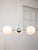 Vintage Italian Chrome and Opaline Sputnik Chandelier, 1970s For Sale - Image 6 of 15