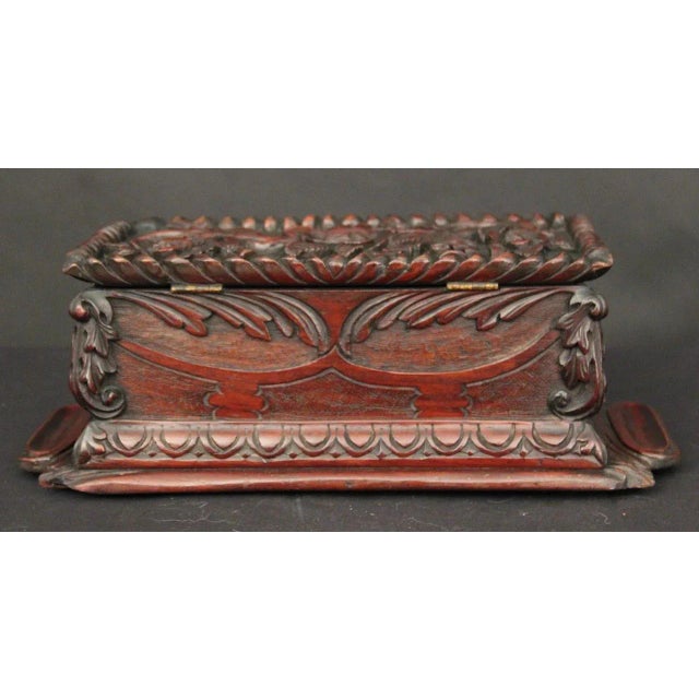 Antique Carved Box For Sale - Image 4 of 7