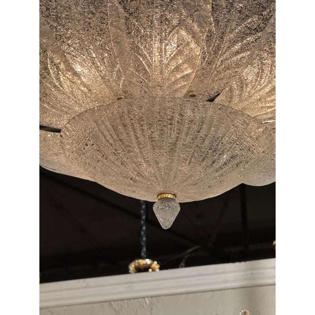 Modern Murano Granola Glass Flush Mount Chandeliers For Sale In Dallas - Image 6 of 7