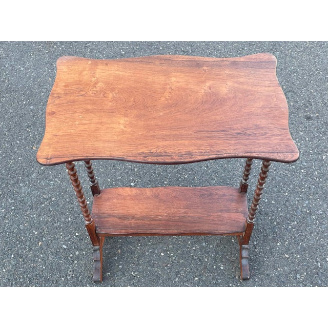 American Antique Walnut TwoTier Spindle Leg Table Chairish