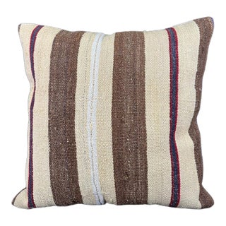 Turkish Hemp Pillow Cushion Natural Beige Brown Pillow Cushion Cover 24x24 For Sale