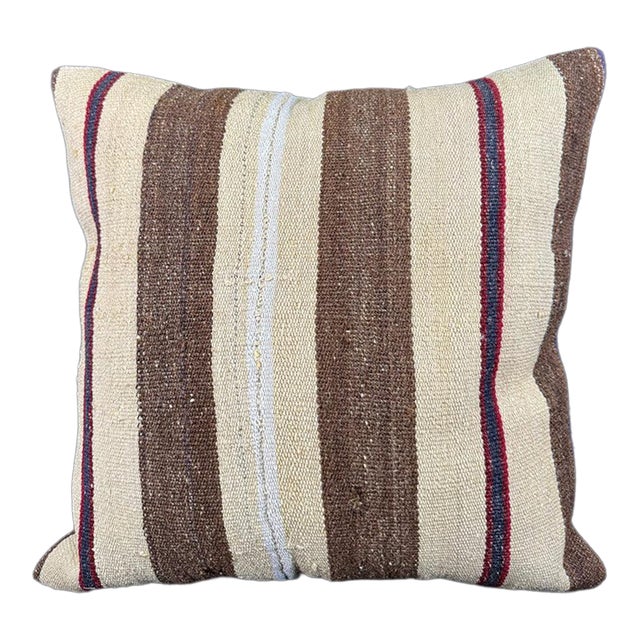 Turkish Hemp Pillow Cushion Natural Beige Brown Pillow Cushion Cover 24x24 For Sale