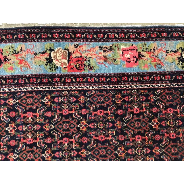 Textile Antique Kurdish Senneh Rug For Sale - Image 7 of 14