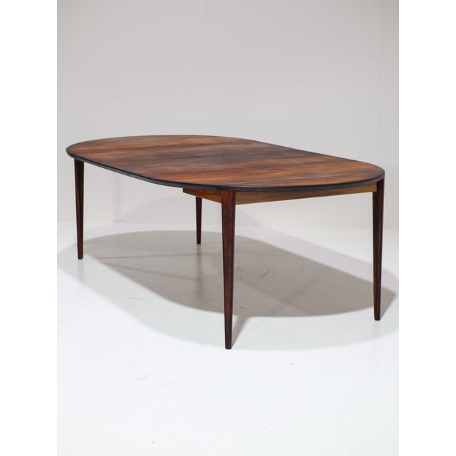 Round Extendable Dining Table in Rosewood by Henry Rosengren Hansen for Brande Møbelindustri, 1960s For Sale - Image 16 of 18