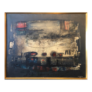 Ivan FreitasBrazilian Modernist Abstract Oil Painting Latin American Expressionist Concreta, c.1960