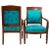19th Century Mahogany Wood Framed / Upholstered Armchair Set For Sale In New York - Image 6 of 13