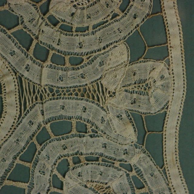 Textile Circa 1700 Lace Embroidered Picture For Sale - Image 7 of 12