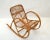 Vintage Bohemian Style Bamboo, Cane & Wicker Children Rocking Chair For Sale - Image 13 of 13