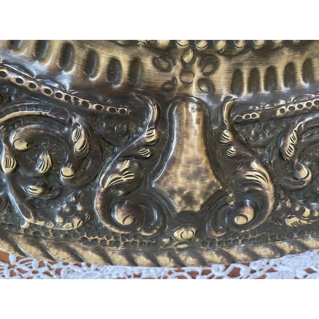 French-Style Round Mirror with Brass Frame, 1970s For Sale - Image 18 of 18