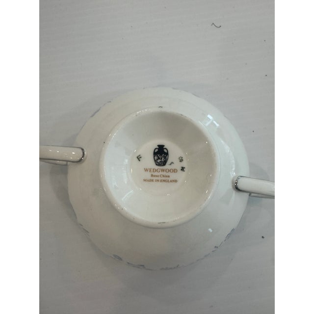 1980s Wedgewood Footed Cream Soup Bowl Belle Fleur For Sale - Image 5 of 6