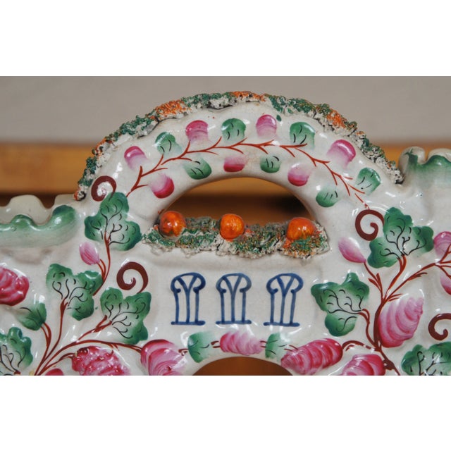 Antique Staffordshire Castle Cherub Pocket Watch Tower Spill Vase For Sale - Image 10 of 12