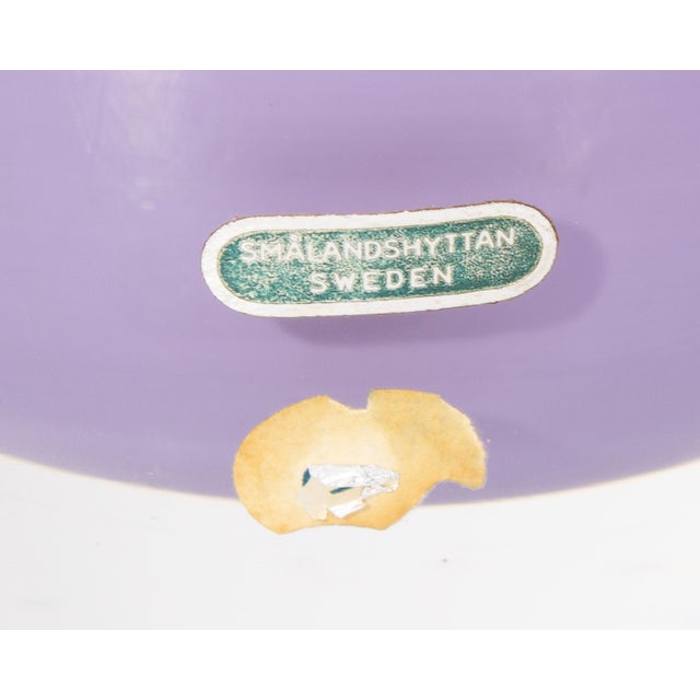 Glass Lilac Purple Glass Vase by Smalandshyttan Sweden For Sale - Image 7 of 7