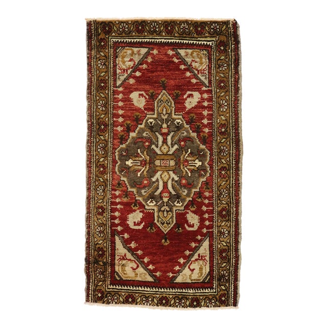 Vintage Turkish Yastik Rug - 01'07 X 02'11 For Sale